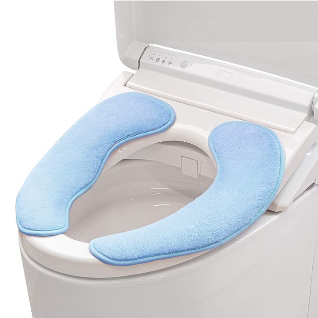 OKA 4548622299823 Easy Toilet Seat Cushion, 3D, Blue (U-O, Washing/Heating Type), Stays in Place