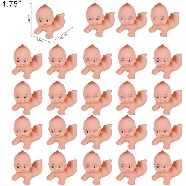 1.75" Long Kewpie Dolls for Baby Shower Favors Decoration, Party Decorations, Baby Gift Decorations -24pcs