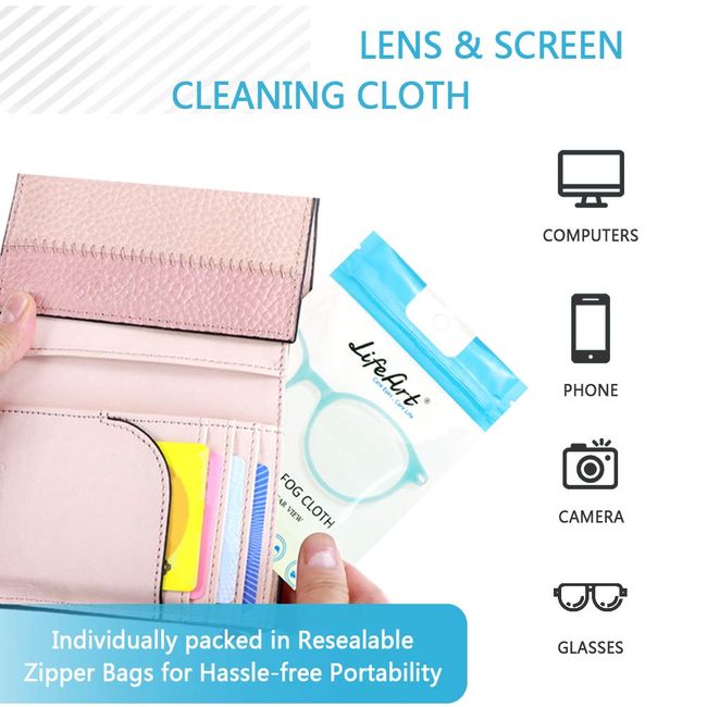3/6 PACK Reusable Anti-Fog Glasses Wipes Nano Microfiber Glasses Cleaning  Cloth for Eyeglasses Lens Phone Cleaning Wipes