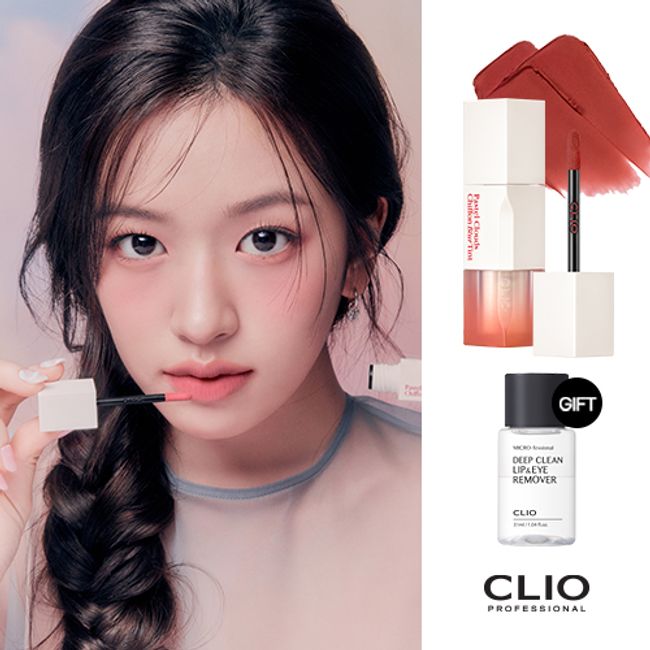 [NEW] Clio Chiffon Blur Tint + [Gift] Clio Lip & Eye Remover 31ml, 09 Namsan Peach Pink [Pastel Cloud], 1ea