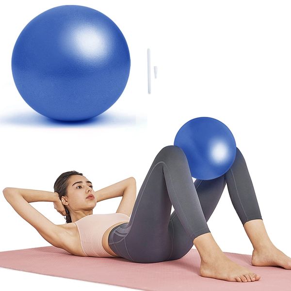 KYYLZ Gymnastikball Kleiner Pilates Ball 17-25cm Soft Yoga Ball Kleine Übung Ball mit Aufblasbarem Strohhalm,Anti-Burst-Übungsball Fitness Ball für Yoga,Pilates,Balance,Physiotherapie,Stretching