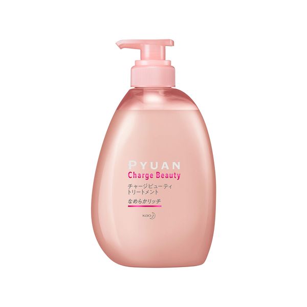 PYUAN Charge Beauty Treatment, Smooth Rich Pump, 16.9 fl oz (500 ml) [Hair Care Series for Stiffness at Roots, Taking Tips, Mixed Heads, Plum & Camellia Scent, 1 x 16.9 fl oz (500 ml)