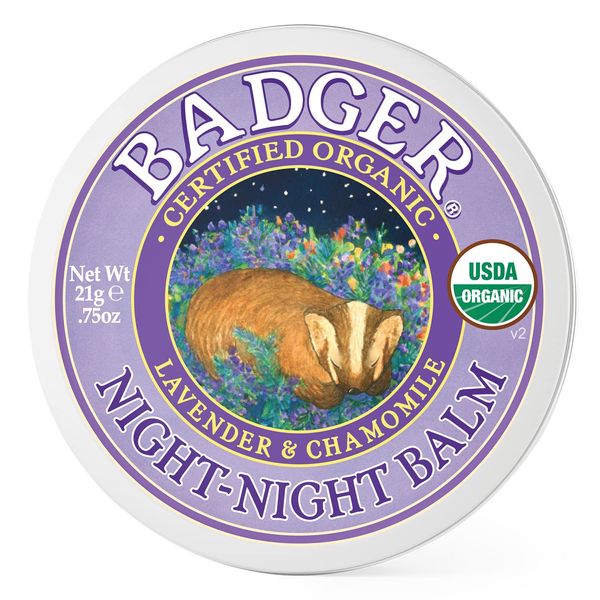 Badger - Night Night Balm, Chamomile & Lavender, Natural Sleep Balm for Kids, Relaxing Scented Balm for Children, Kids Organic Sleep Balm, 0.75 oz