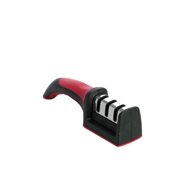 Sharpener, Knife Sharpener, Simple, Knife Sharpener, Tungsten Steel, Diamond Sharpener, 3 Levels, Red