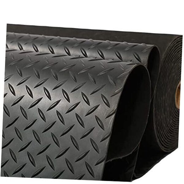 16.4 x 3.3ft Garage Floor Mat Rubber Garage Flooring Roll Non-Slip Under Car