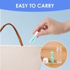 Qinsky Silicone Contact Lens Inserter,4Pcs Silicone Lens Suction Holder Hard Contact Lens Inserter Remover with White Tweezers for Travel Home Meeting Outdoor Exercise Use