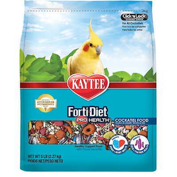 Forti-Diet Pro Health Cockatiel Food by Kaytee - 5 lb, Balanced Nutrition