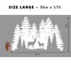 Dizzy Duck Christmas Window Decal | Trees & Stag Forest Scene | Reusable Cling
