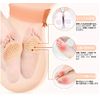 Lumiele Foot Protective Pads, Mesh Bottom Support Gel Cushion, Fish Eyes, Callus and Blister Prevention, Cracked Feet and Shock Absorption, Set of 4 (Skin)