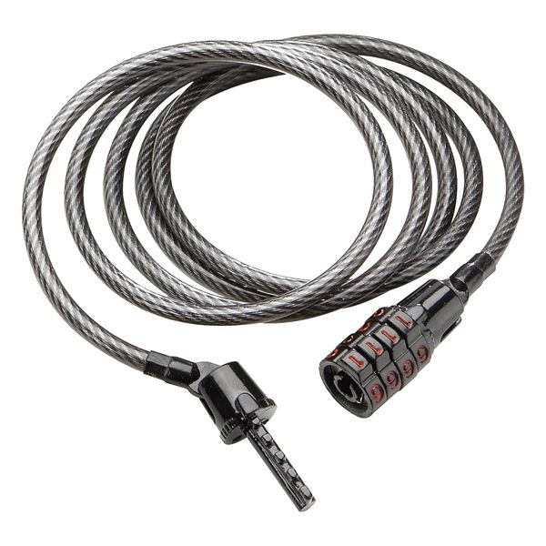 Kryptonite Spiralkabel Keeper 512 Combo Cable 5mm/120cm, 3500020, Schwarz