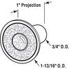Prime-Line MP6754-5 Bi-Fold Door Knobs, 1-13/16 In., Outside Diameter, Plastic Construction (5 Pack)