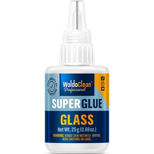 Superglue for Glass 25g waterproof and heat-resistant - easy to use and durable clear glue