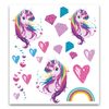 ROTH Children's Tattoos Unicorn Portrait - 2 Sheets per Pack, Skin-friendly