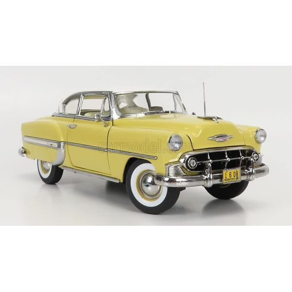 Mini Car American Car 1/18 Chevrolet Bell Air SUN-STAR 1/18 CHEVROLET BEL AIR COUPE 1953 YELLOW WHITE 01608