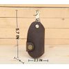 Snap Closure Leather Car Door Multifunction Multifunction Key Case brown Size: S