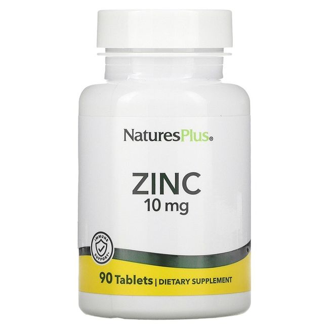 NaturesPlus Zinc 10 mg 90 Tablets 150819, 50mg -The selected dose takes precedence over the photo.