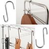 ESFUN 30 Pack Heavy Duty S Hooks Pan Pot Holder Rack S/Round/30PCS, Silver
