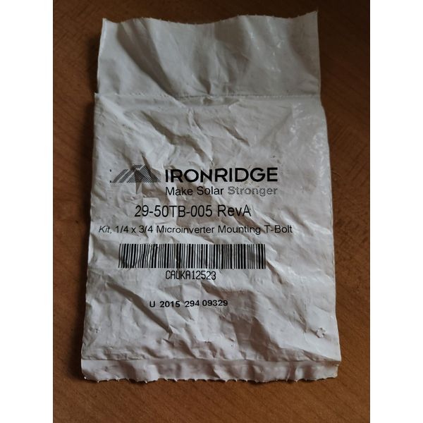 IronRidge 29-50TB-005 RevA Microinverter Bonded Mounting Kit