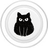 Funny Black Cat Face Cat Lover PopSockets MagSafe PopGrip for iPhone