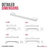 Decoranddecor Dimora Pull Handle D Shape Rectangular Profile Zinc (160mm, Polished Chrome, 1 Pack)