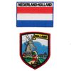 A-ONE 2 PCS Pack- The Netherlands Windmill Embroidery Patch + The Netherlands Flag Patch, Applique Shield Patch