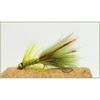Flash Damsel Trout Flies, 6 Per Pack, Mini Goldhead Olive Red Flash, Size 12