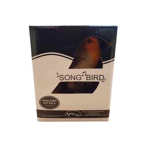 Singing Robin on Stump Highly Detailed Home or Garden Decoration with Built in Motion Sensor (WBS-RB01-F)