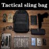 LUYEJKO Tactical Sling Bag for Men - Small Shoulder Bag (Black)