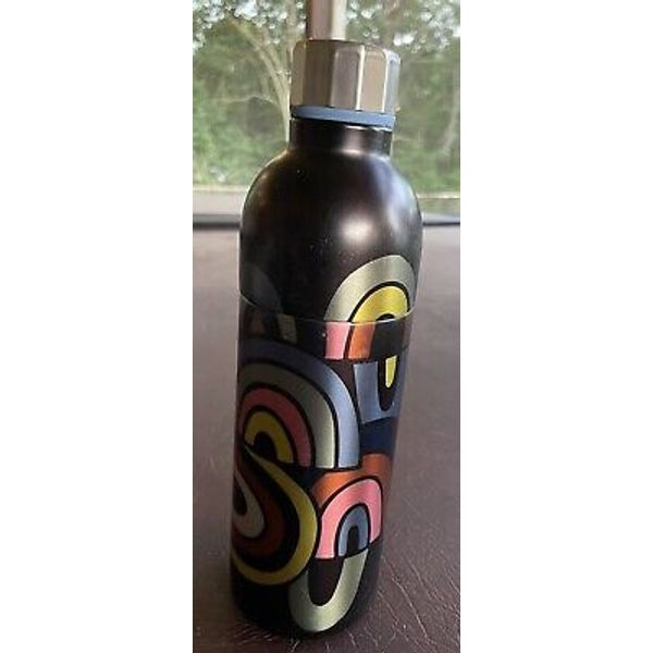 Starbucks 20 Oz Water Bottle Black Line Art Hook Stainless Steel Rainbow