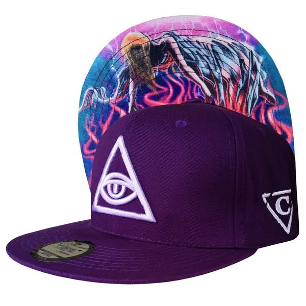 Capiche [99+ VARIATIONEN] Snapback Cap - Kappe - Baseball - Mütze - Herren - Dunkelviolett - Schwebend - mental - übernatürlich - Paranormal - [Superpower] Levitation