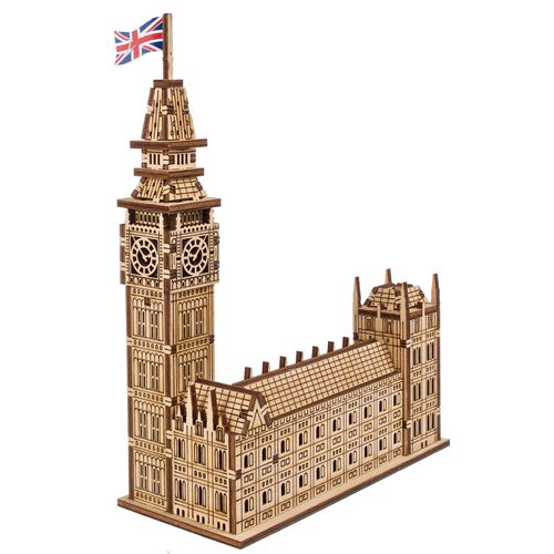 UGEARS Big Ben 3d Puzzles for Adults - Model Building Kits Wood Puzzle Hobbies for Men - Rompecabezas 3d Para Adultos - Wooden Model Kit to Build