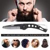 Beard Comb Stainless Steel Beard Combs Folding Beard Comb Mustache Pocket Comb Hair Styling Comb for Men for Hair Beards Mustache