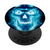 Flaming Blue Skull Face - Fire Skull For Boys Men PopSockets Adhesive PopGrip