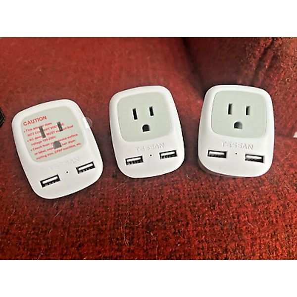 Europe to USA Power Adapters 3 Piece Set