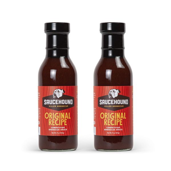 Saucehound Original Championship Recipe BBQ Sauce, Delicious Competition Barbecue, 15oz (15 Ounce (Pack of 2))