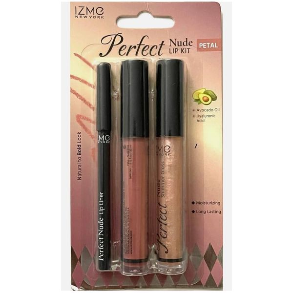 Izme New York Perfect Nude Lip Kit (Petal), 0.12 Fl Oz (Pack of 1)