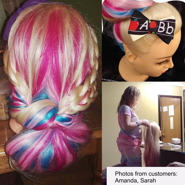 26'' Colorful Cosmetology Hair Style Training Practice Braiding