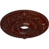 Ekena Millwork CM18ROBMF Rose Ceiling Medallion, Brushed Mahogany