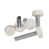 M6x20mm Male Thread Thumb Screw Knobs,Grip Thumb Screw,Threaded Knurled Knobs Grip,Round Head Clamping Knobs (20 Pcs White