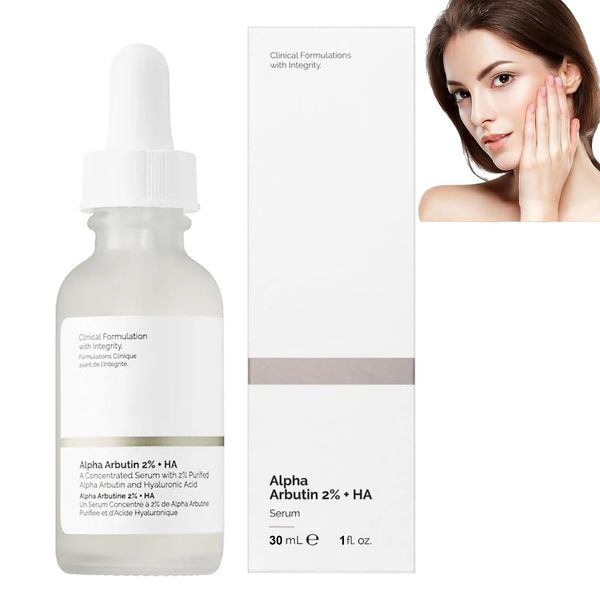 Alpha Arbutin 2% + Hyaluronic Acid丨Alpha Arbutin Serum Dark Spots Removal丨Hyaluronic Acid Serum for Face Reduce Fine Lines & Wrinkle丨Face Serum for Women & Men Plump and Smooth