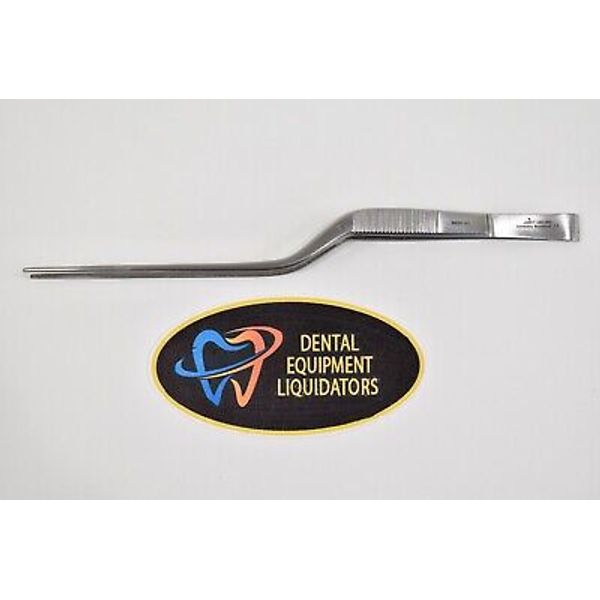 JARIT 130-410 Scraper End Cushing Dressing Forcep,  Bayonet, Serrated, 7 1/4"