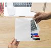 40Pcs X A5 Plastic Wallets with Popper Plastic Folders Document Files Stud Button Popper Wallet Envelope Folders Pockets Polypropylene Document Folder for Individuals School Office (White)
