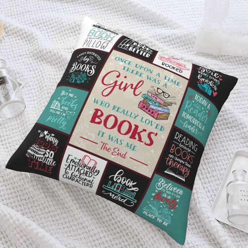 Skizbcw Book Lovers Gifts for Women, Valentine's Day Reading Gifts for Book Lovers Women Readers, Bookworm Bookish Gifts for Librarian/Book Nerd, Book Club Gifts Pillowcases 18" x 18"