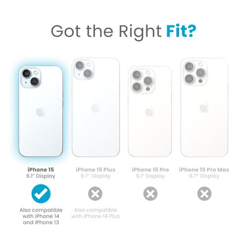 Speck Clear iPhone 15 Case - iPhone 16e Case - Slim Phone Case iPhone 15-6.1 inch - Compatible with iPhone 14 and 13 Case - Presidio Clear/Clear