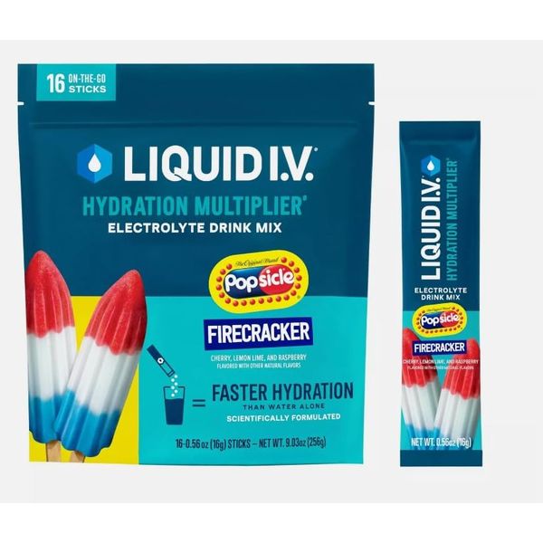 Liquid I.V. Hydration Multiplier Popsicle Firecracker - 60 Sticks