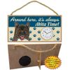 Akita CLOCK-Around here it's always (Breed) Time-Hang or Easel Back