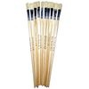 Major Brushes Hog Long Flat Brushes Size 10 - Set of 10