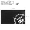 kwmobile Dust Cover for 55" TV - Flat Screen TV Protector - Navigational Compass White/Black