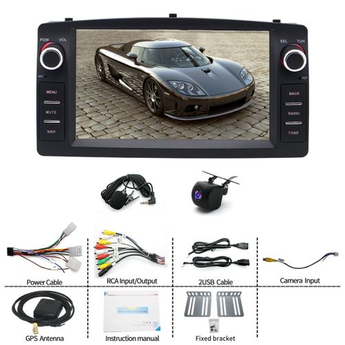 IKASEFU 7" Android 13 Wireless CarPlay Android Auto Car Radio Receiver for Toyota Corolla 2000-2006, 4+64G Touch Screen Double Din Car Stereo with GPS Navigation WiFi Bluetooth AHD Backup Camera Mic