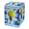 2 x Decor 2w LED Coloured Mini Golf Ball Light Bulb Yellow E27 Edison Screw Fitting